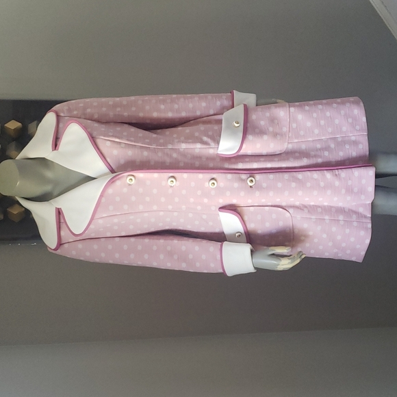 *SOLD* Lilli Ann Knit Vintage Jackie O Polka Dot Coat - Picture 1 of 11